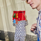 Ensemble de pyjama BALANCE – Imprimé vague rouge et bleu 
