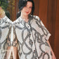 Knoop Collarless Print Set-Verweven Grijs 
