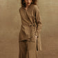 Ensemble de linge en lin naturel Zen 