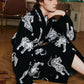 Tiger Essence Robe-Obsidian Stripe