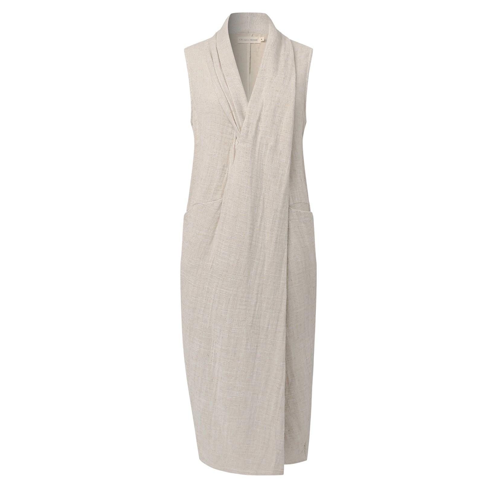 Shell-Toned Linen Cocoon Dress Shell-Toned Linen Cocoon Dress